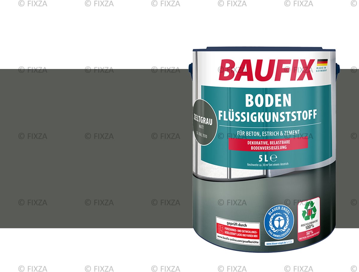 BAUFIX Betonvloer verf zeildoek grijs 5 Liter