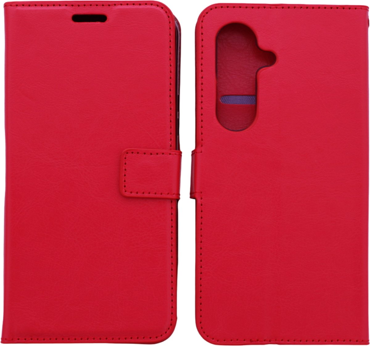 Bookcase Geschikt voor: Samsung Galaxy S24 Rood - portemonnee hoesje - ZT Accessoires