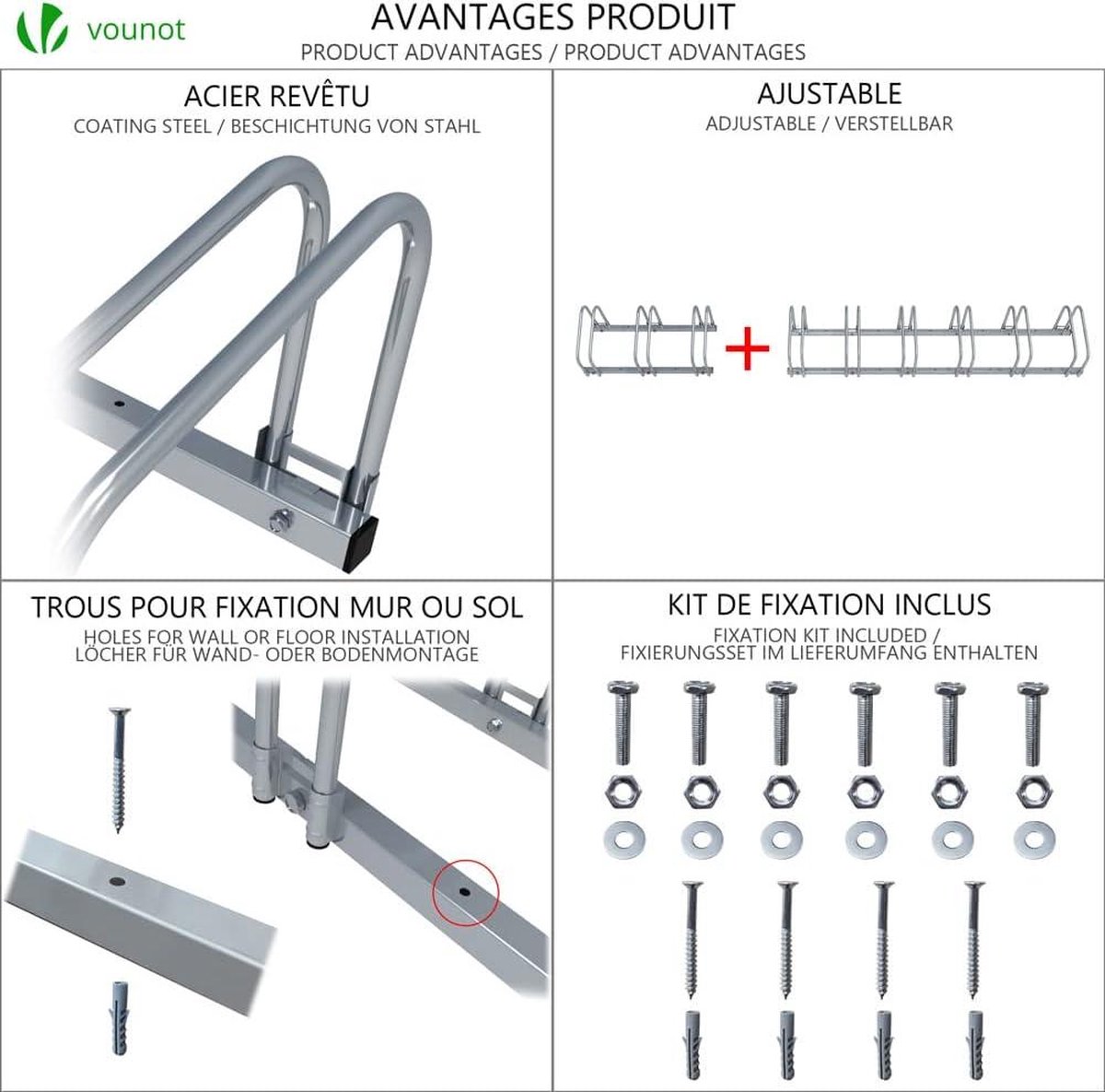Relaxdays muurbeugel fiets, set van 6, fietsdrager muur tot 25 kg, verticaal, metaal, fiets ophangsysteem schuur, zwart