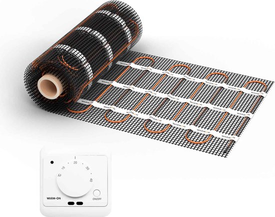 Warmcoin Elektrische Vloerverwarming Set 0,5 M² - 160 W/m² Met Wifi Thermostaat W51 - Voor Laminaat, Vinyl En Tegels