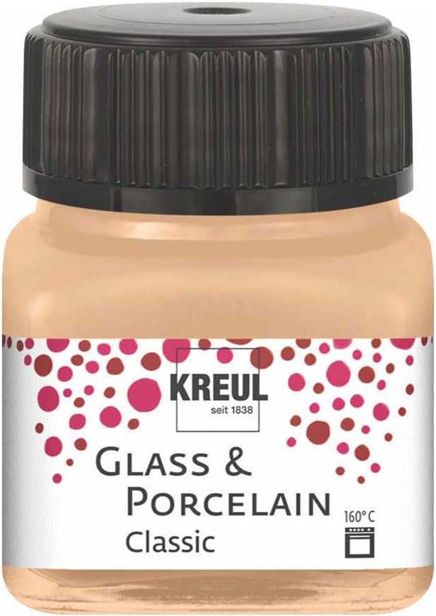 Glasverf - Porseleinverf - Metallic Champagne - Classic - Glazuur look - Kreul - 20 ml