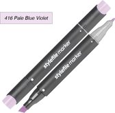 Stylefile Twin Marker - Licht Blauw Violet - Deze hoge kwaliteit stift is ideaal voor designers, architecten, graffiti artiesten, cartoonisten, & ontwerp studenten