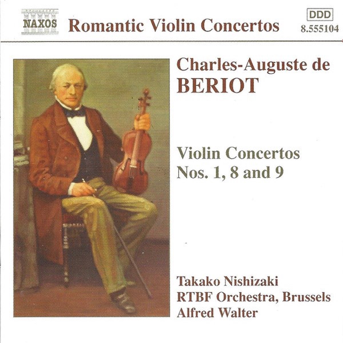 Takako Nishizaki, RTBF Orchestra, Alfred Walter - De Bériot: Violin Concerto Nos. 1, 8 & 9 (CD)