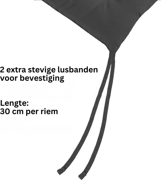 Gräfenstayn® set van 4 zitkussens 40x40x3cm met bevestigingsriemen voor binnen- en buitengebruik met Oeko-Tex afdichting - (Appelgroen