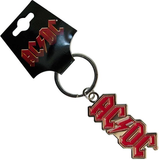 AC/DC - Logo Sleutelhanger - Rood/Wit | bol