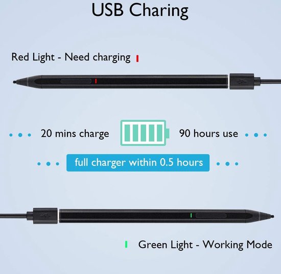 Surface Pen Slim Stylus Pen Met 4096 Drukgevoeligheid HB H 2H Tip Tilt surface-pen-slim-stylus-pen-met-4096-drukgevoeligheid-hb-h-2h-tip-tilt