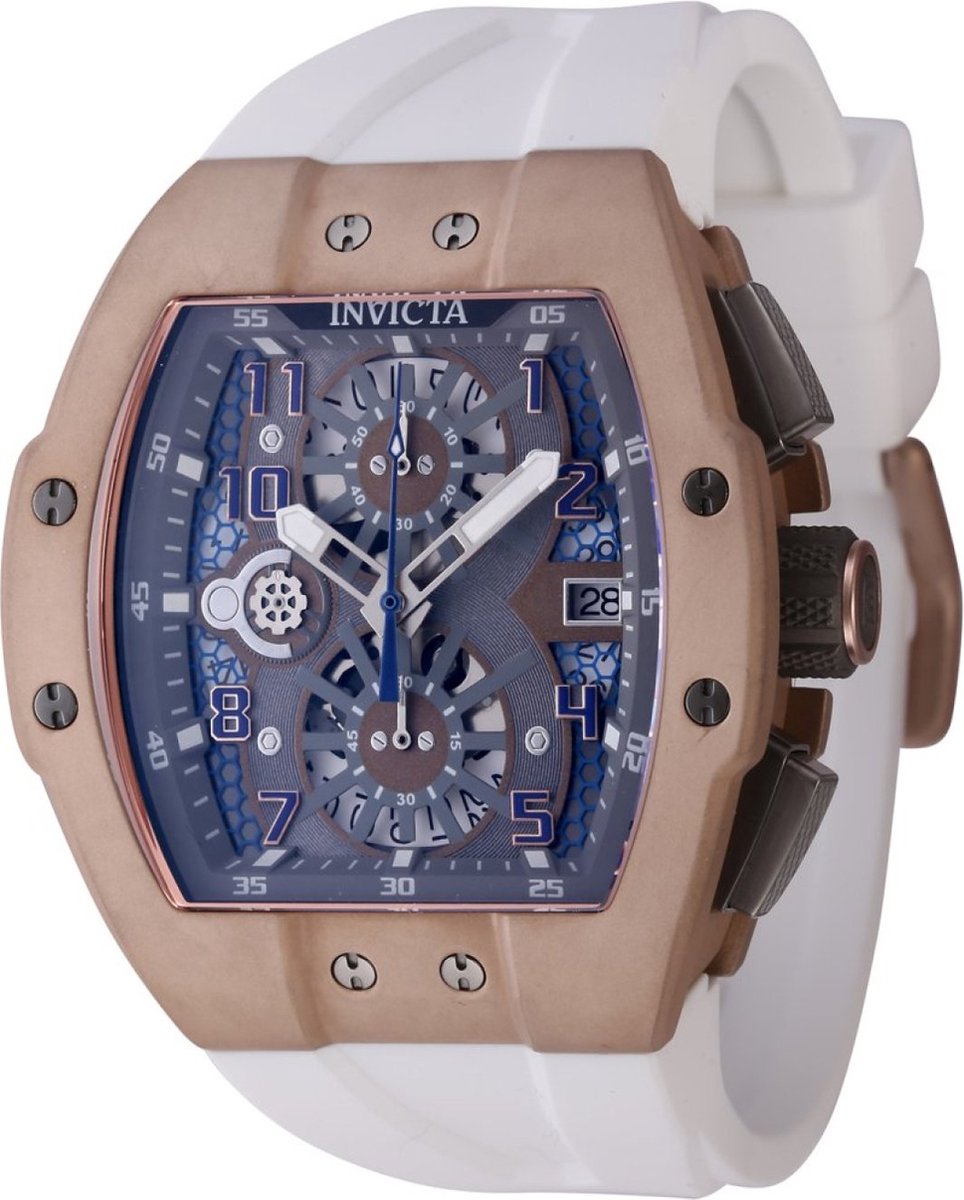 Invicta Racing 47190 Heren Horloge - Waterdicht - Analoog - Quartz Uurwerk - Titanium met grijze Wijzerplaat - 47mm