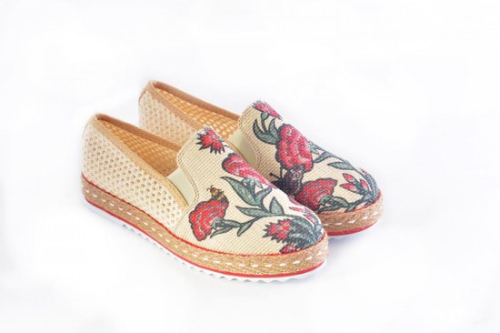 Foto: Goby flowers ballerinas sneakers hoge kwaliteit handmade meisjesprint maat 42