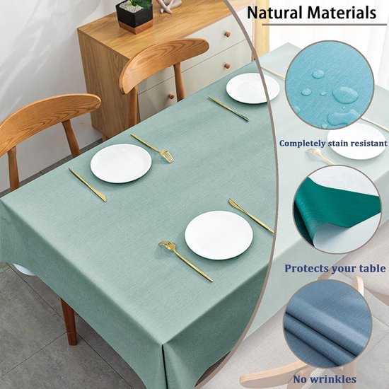 EMHELLE Tuintafelkleed, voor tuin, balkon, terras, tafelkleed, voor camping, picknick, rond, ovaal, rechthoekig, voor buiten en binnen, antislip oppervlak, met witte franjes, 130 x 160 cm, rood