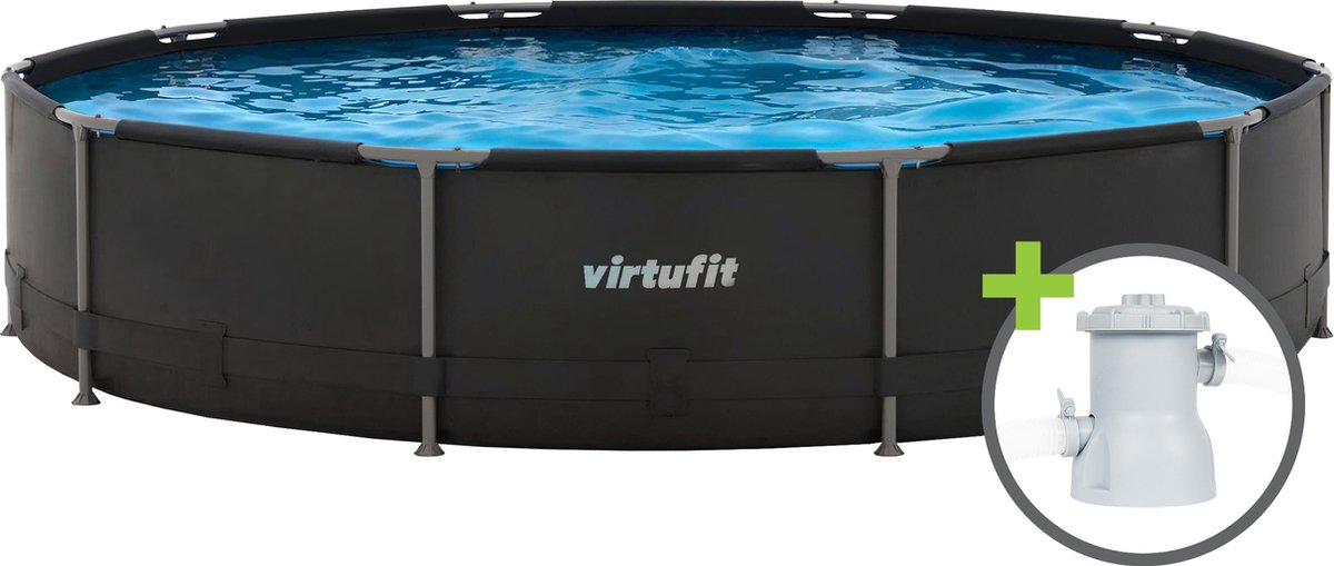 VirtuFit Rond Zwembad - 305 cm - Zwembaden - Inclusief Filterpomp - Duurzame en sterke materialen - Snelle installatie