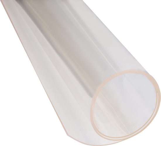 Rond Doorzichtig Tafelzeil 120cm - 2mm Hoogglans Met Afgeschuinde Kanten Tafelbeschermer