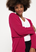 LOLALIZA Gebreide cardigan - Fuchsia - Maat L/XL