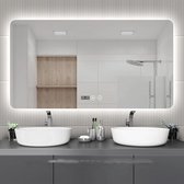 Miroir de salle de bain FENOME avec éclairage LED intégré et chauffage - Miroir de salle de bain - Miroir de salle de bain - Miroir de Douche - Chauffage Anti Condensation - 70 x 120 cm [DELUXE]