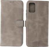 Samsung Galaxy A03s Hoesje - Book Case Telefoonhoesje - Kaarthouder Portemonnee Hoesje - Wallet Case - Grijs
