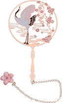 Lucy's boekenlegger - Pink Crane - Metaal - Roze- Kraanvogel - Vintage - Cadeautip!