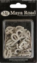 Maya road bethany mini alphabet chipboard set