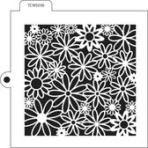The Crafter's Workshop Stencil - Koekjes - Bloemenveld