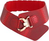 Amodi® Fashion - Stijlvolle Vrouwen Riem - Dames riem - Elastische Damesriem - Stretch - Jurk - Jas - Vest - Colbert - Tailleriem - Rood