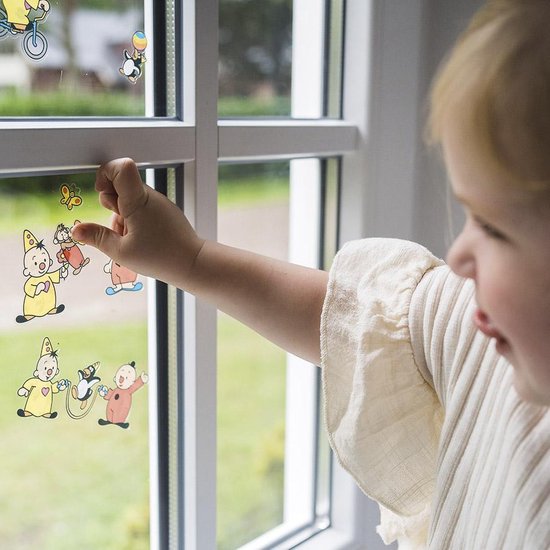 Bumba raamstickers, niet permanente verplaatsbare stickers met speelachtergrond - junior educatief speelgoed vanaf 3 jaar - Bambolino Toys