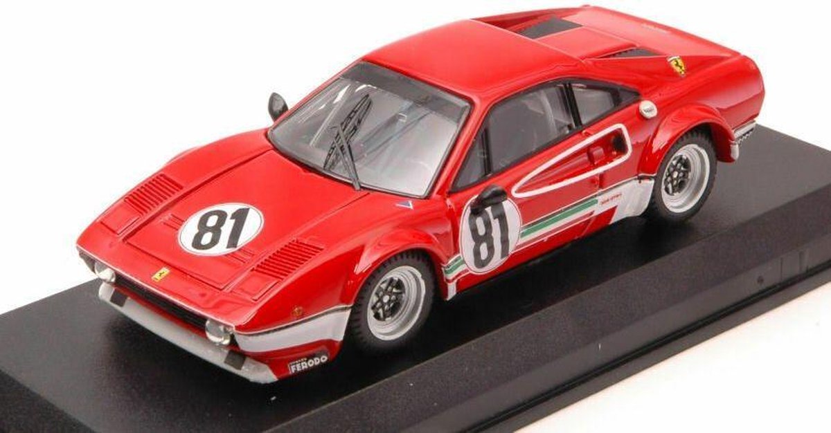 De 1:43 Diecast Modelcar van de Ferrari 308 GTB LM #81 van de Benelux Zolder van 1976. De bestuurder was M. Dantinne. De fabrikant van het schaalmodel is Best Model. Dit model is alleen online verkrijgbaar