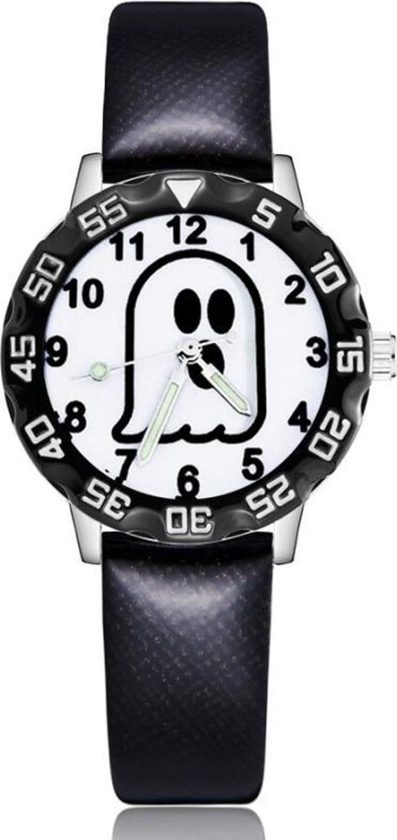 Halloween horloge met glow in the dark wijzers Spook deluxe