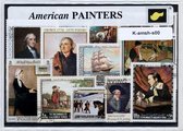 Amerikaanse schilders – Luxe postzegel pakket (A6 formaat) : collectie van verschillende postzegels van amerikaanse schilders – kan als ansichtkaart in een A6 envelop - authentiek