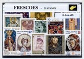 Fresco's – Luxe postzegel pakket (A6 formaat) : collectie van 25 verschillende postzegels van Fresco's – kan als ansichtkaart in een A6 envelop - authentiek cadeau - kado - geschen