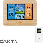 Dakta® Multifunctioneel Weerstation Binnen en Buiten | Digitaal Draadloos | Barometer | Thermometer | Hygrometer | Weerstations | met Buitensensor | Draadloos | Wifi