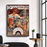 Alphonse Mucha Vintage Illustratie Print Poster Wall Art Kunst Canvas Printing Op Papier Living Decoratie 50x70cm Multi-color