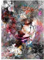 Abstracte Graffiti Print Print Poster Wall Art Kunst Canvas Printing Op Papier Living Decoratie 13X18cm Multi-color