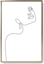 Abstracte Lady Lijntekening Print Poster Wall Art Kunst Canvas Printing Op Papier Living Decoratie 60X100cm Multi-color