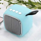 EZRA BASS Mini Draadloos Bluetooth Speaker Blauw - FM Radio Modus - Tot 6 uur Batterij , 360° Full Stereo Geluid , HIGH - Sensitivity Drive Unit