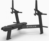 Evolve Fitness EC-509 - Olympic Flat Bench Halterbank - Hoogwaardige bekleding - Duurzaam frame - Gewichtsopslag tot 300 KG