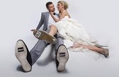 Schoenstickers bruiloft Help - trouwen - bruidegom - bruid - sticker