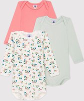 Petit Bateau 3 Pack Baby Meisjes Rompertje - Maat 74