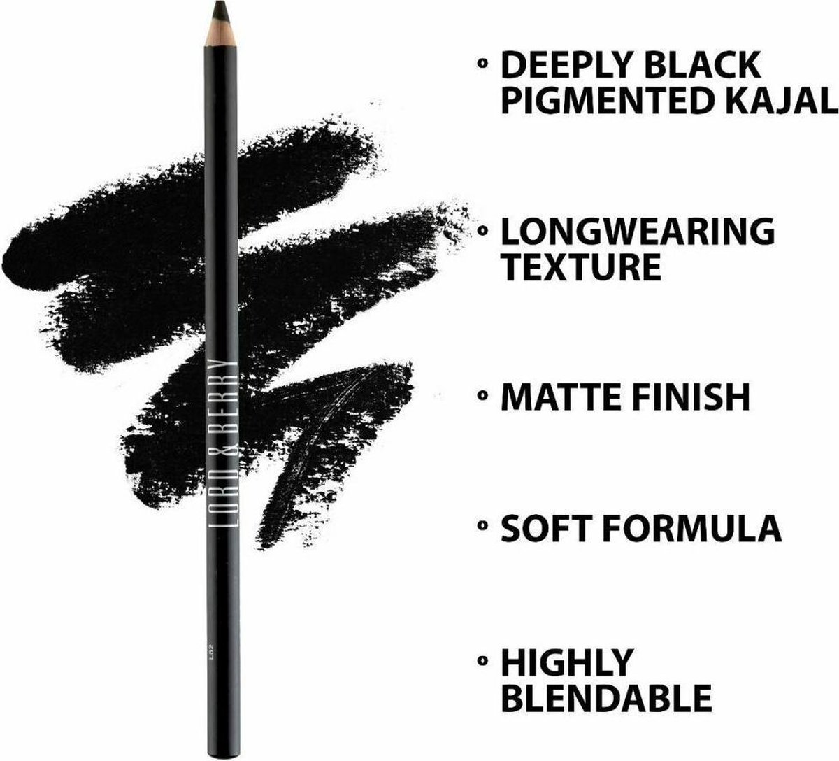 Lord & Berry - Couture Kohl Kajal Eye Pencil - 0101 color deep black