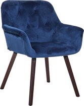 Liv's Innreelva Eetkamerstoel - Modern - Blauw - Hout - 67 cm x 60 cm x 83 cm