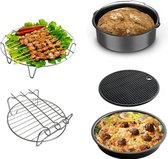 Merkloos 5 delig Partyset voor de heteluchtfriteuse - Accessoire voor heteluchtfriteuse - ⌀ 18 cm