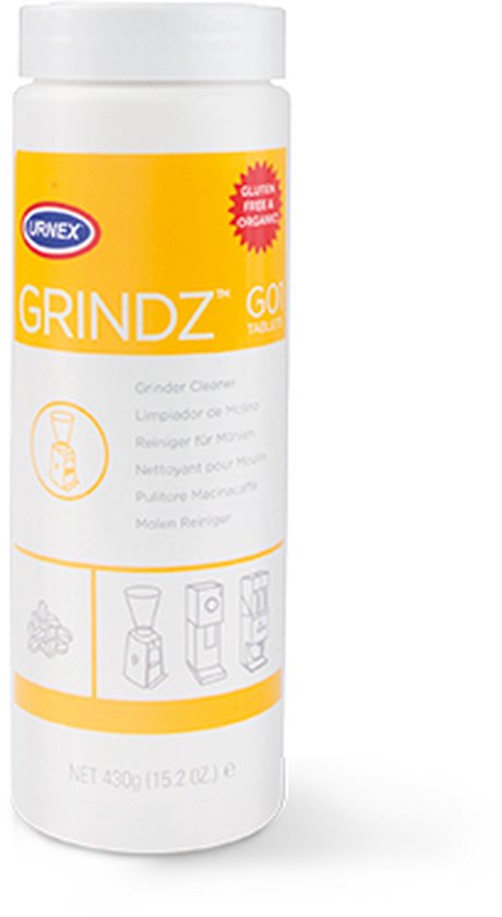 Urnex Grindz GO, reiniger voor koffiemolens, 430g.