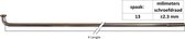 Spaak 13-240 leader zwart inox incl. nippel zilver (per 100)