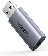 Ugreen USB 2.0 (male) naar 3.5mm Audio Jack (female) Adapter  - Plug and Play