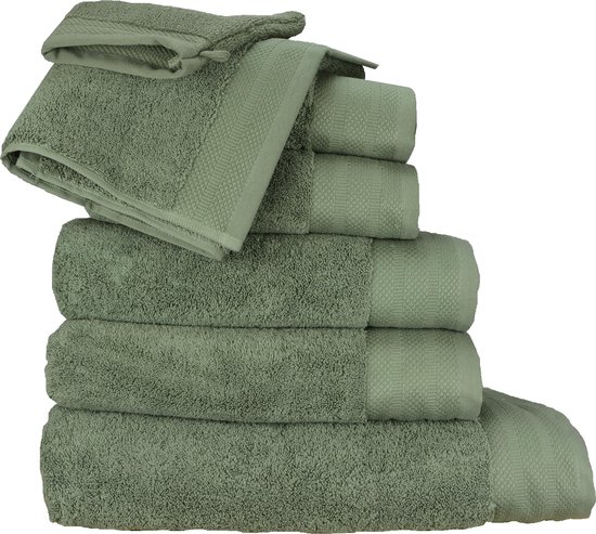 ARTG® Towelzz - DeLuxe - Badhanddoek - 70 x 140 cm - Legergroen - Army Green - Set 2 stuks