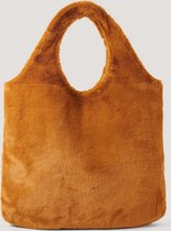 NA-KD Furry Dames Schoudertas - Brown combo