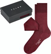 FALKE Airport Pocket Square Box hoge kwaliteit ademend mid-rise warme dikke winter ondoorzichtig geschenkset Merinowol Katoen Rood Heren sokken - Maat 45-46