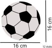Voetbal sticker - Sticker Voetbal - Voetbal - Sticker reiskoffer - 12 stuks