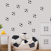 Muursticker chambre d'enfant football - Muursticker football - sticker mural chambre - sticker mural salle de jeux - Sticker football - 12 pièces