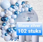 Ballonnenboog - Babyshower ballonnen - Verjaardag Ballonnenpakket - Blauwe ballonnen