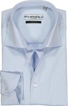 Ledub modern fit overhemd - lichtblauw twill - Strijkvrij - Boordmaat: 44