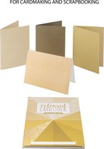 Craft Sensations Papierset voor kaarten maken & scrapbook | 24 vellen | Glitterpapier | Thema Goud | 180 grams | A4 Formaat | Bullet Journal | Planner