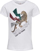 KIDS ONLY KONKITA LIFE FIT S/S LEO BOX TOP JRS Meisjes T-shirt - Maat 122/128